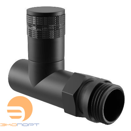 Вентиль ручной регулировки прямой  1/2" PIANO ЧЕРНЫЙ Royal Thermo (уп. блистер=2шт)