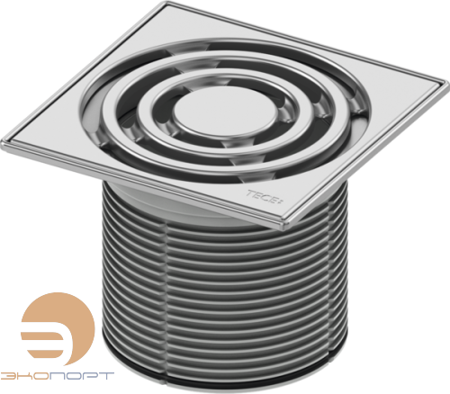 Декоративная решетка 100х100, в стальной рамке с монтаж. эл-том, TECEdrainpoint S