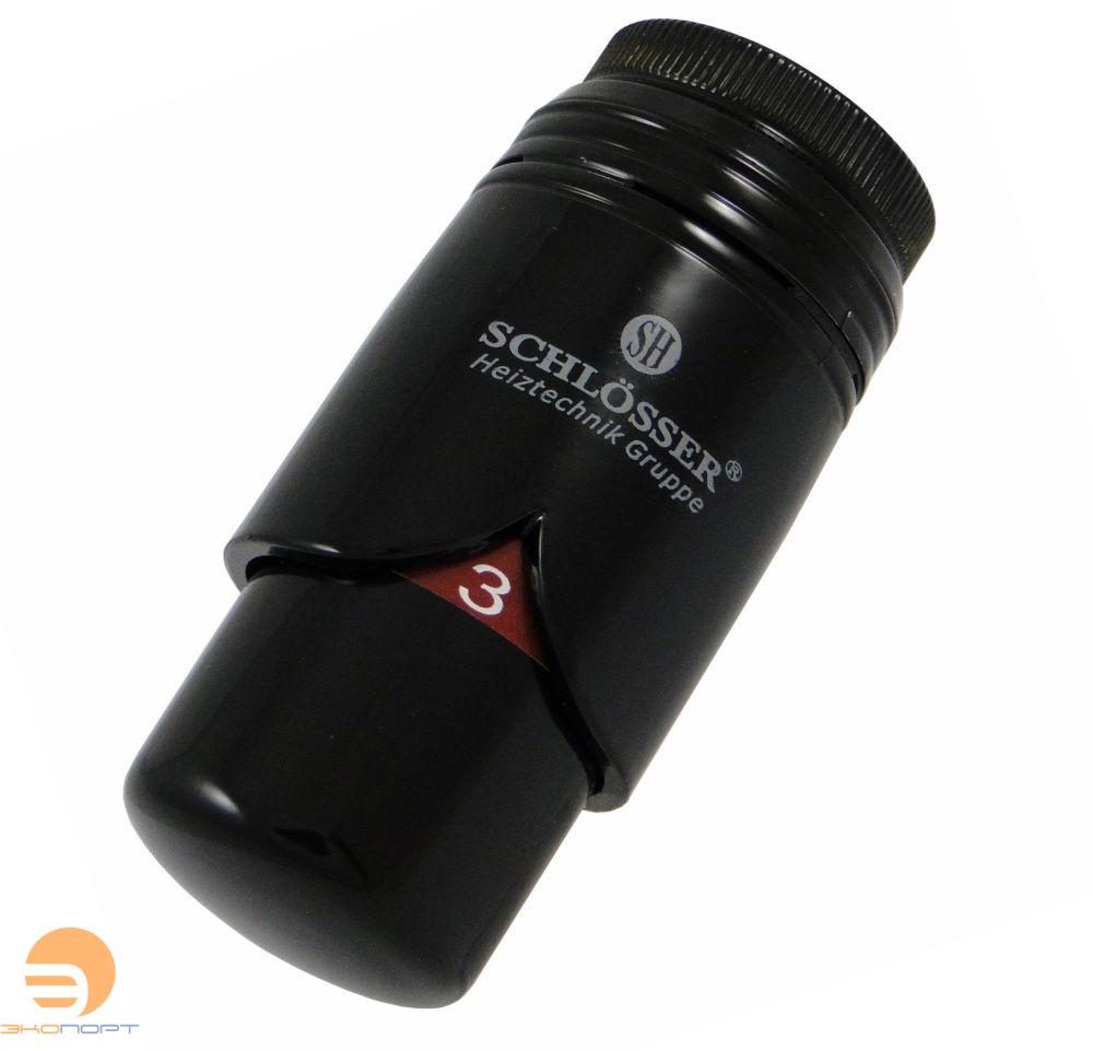 Головка термостатическая BRILLANT M30x1,5 черная RAL 9005 Schlosser