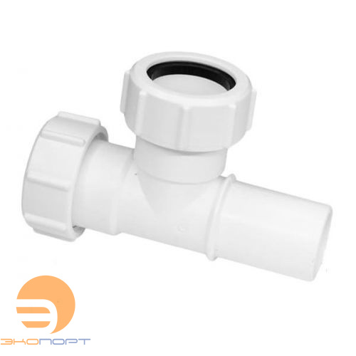 Тройник Дн40хДу40хДу40, белый McAlpine