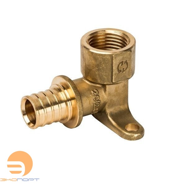 Угольник настенный с креплением 16-1/2 ВР латунь STOUT