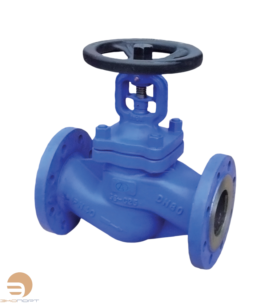 Вентиль запорный KV31.01.02.050.16.Ф/Ф чугунный, сильфонный ф/ф Ду50 Ру16 Тмакс=300оС