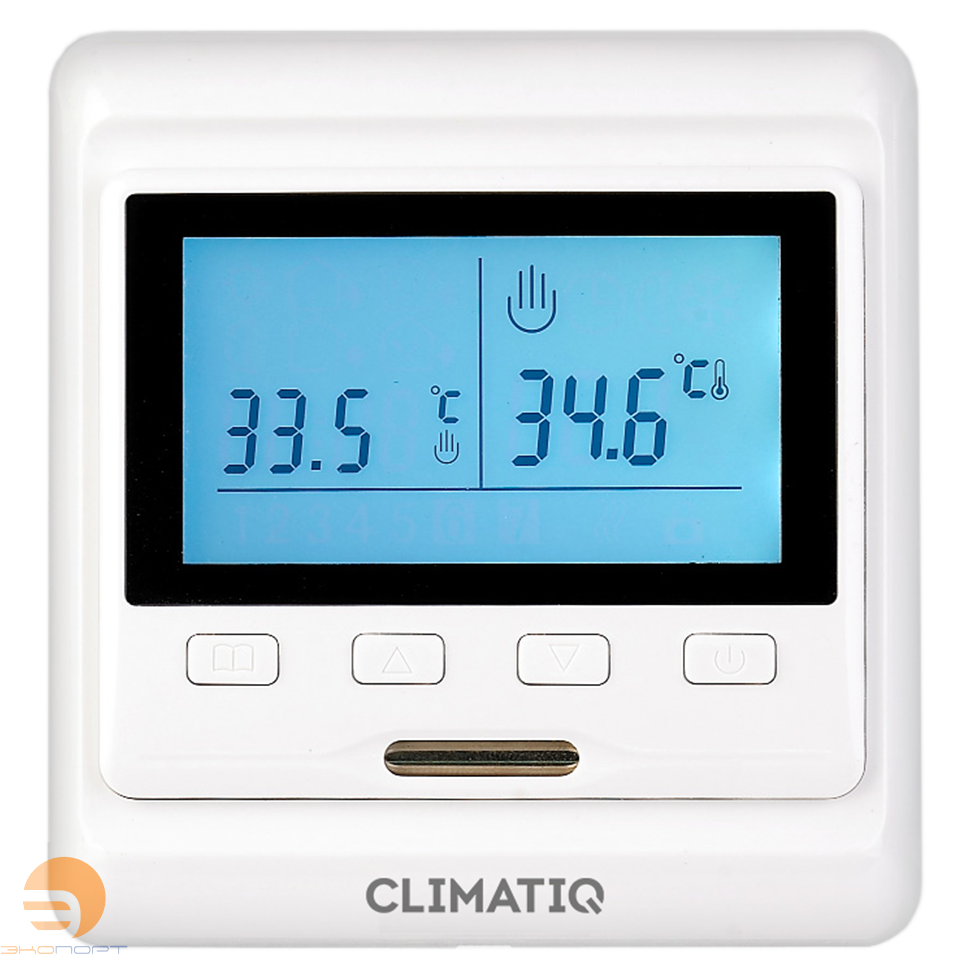 Терморегулятор CLIMATIQ PT програмируемый, белый