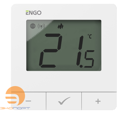 Умный терморегулятор ZigBee/868 МГц, 2хAA, белый. ENGO