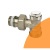 Вентиль запорный тип AG/N 1/2х3/4 (евроконус) угловой Simplex