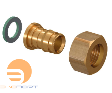 Штуцер UPONOR Q&E с накидной гайкой 20-1 2НГ латунный
