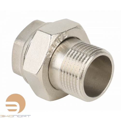 Сгон прямой (американка)  3/4" НВ никель Gappo