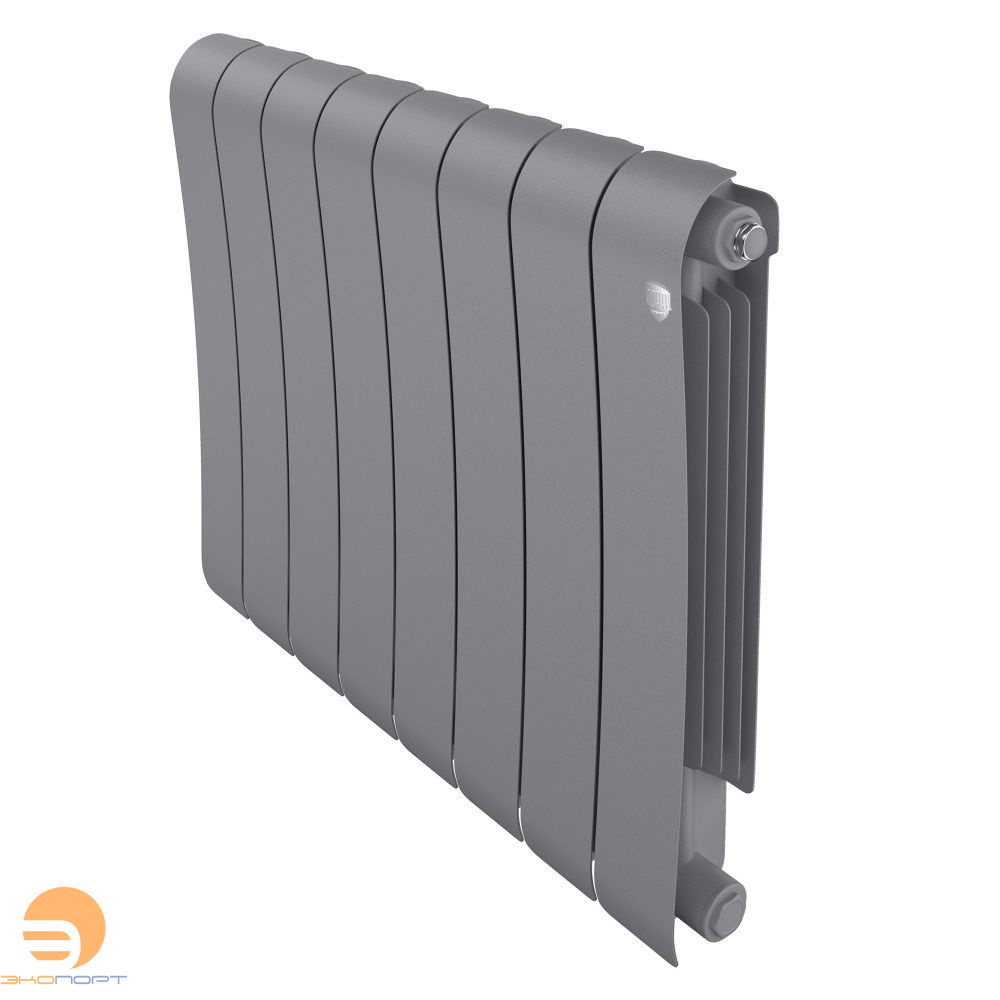 Радиатор биметаллический Infinity Silver Satin 500/87  8 секции (серый) Royal Thermo