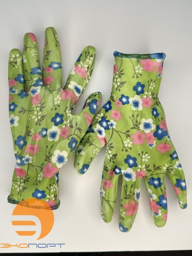 Перчатки нейлон 13 класс с нитриловым покрытием р.9 (L) GM1014-Bellis-9 Hortus Bellis