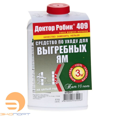 Средство для ухода за выгребной ямой 800 мл на 2 м3 Доктор Робик