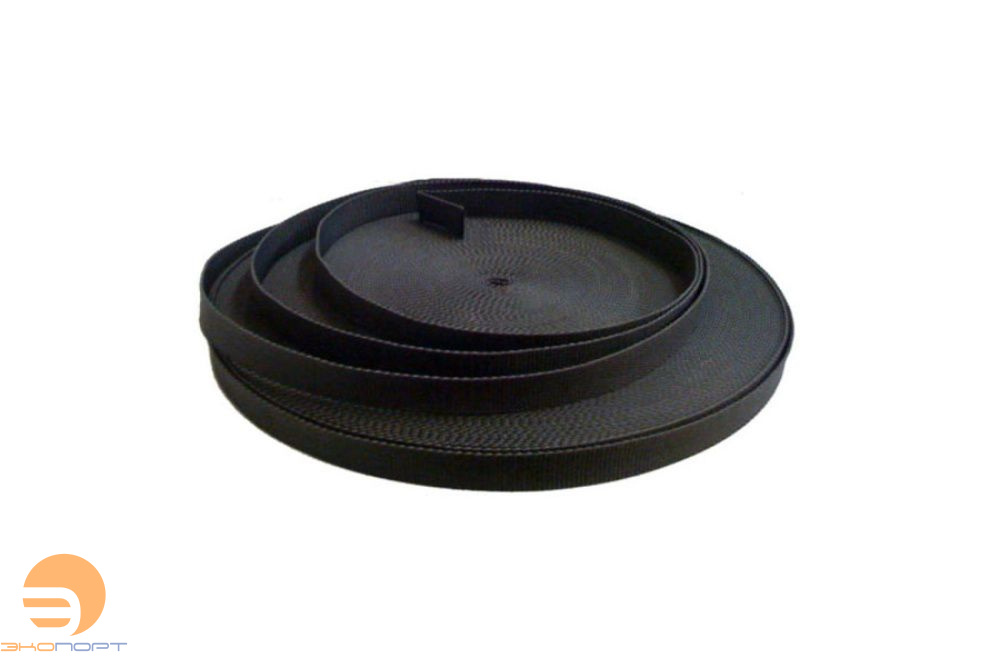 Монтажная лента текстильная (толщина 1 мм, ширина 20 мм, длина 50 м.) ЧЁРНАЯ