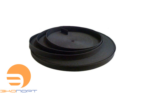 Монтажная лента текстильная (толщина 1 мм, ширина 20 мм, длина 50 м.) ЧЁРНАЯ