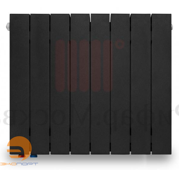 Радиатор биметаллический SUPReMO Ventil 500/90  8 секции (SVL) нижнее левое Rifar АНТРАЦИТ