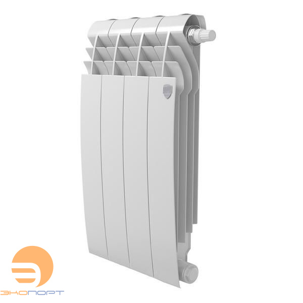 Радиатор биметаллический BiLiner Bianco 500/87 VR80  4 секций (белый, нижнее подключение) Royal Thermo