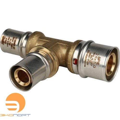 Тройник  26x20x20 латунь, пресс Stout