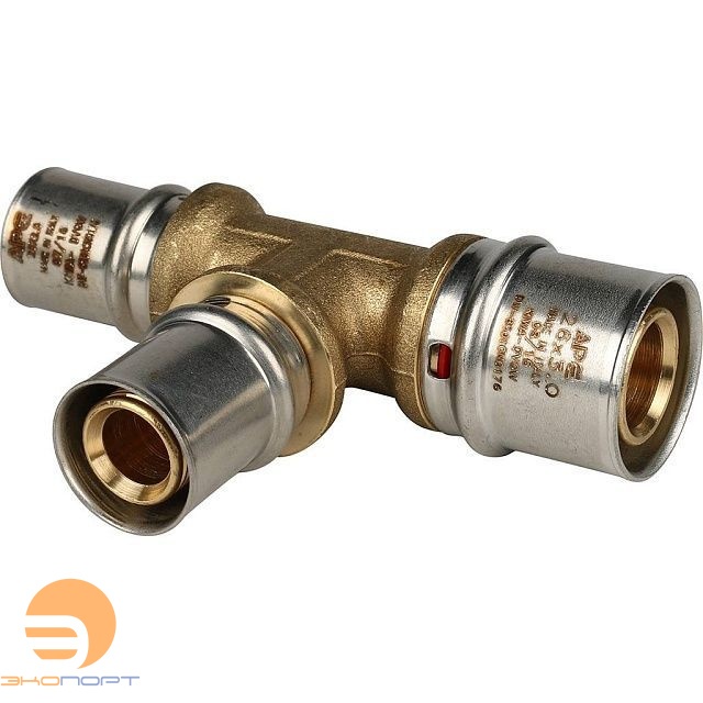 Тройник  26x20x20 латунь, пресс Stout