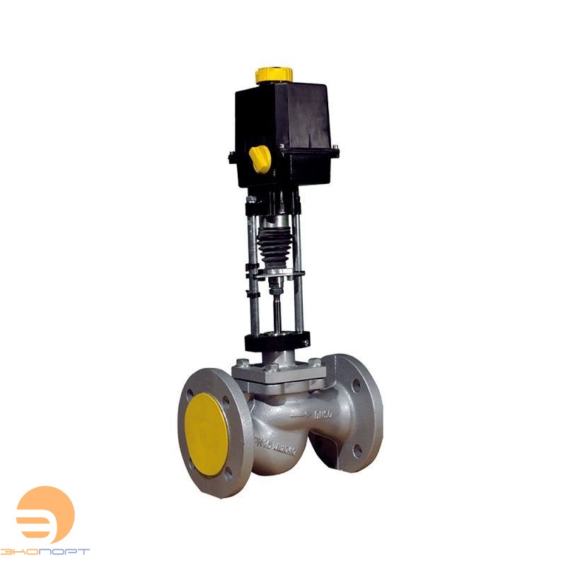 Клапан регулирующий КПСР 1-50-40-1.1200-СЧ-1,6-1-150-У, Ду50, Ру16, dP=16 бар, корпус - серый чугун, с электроприводом Regada ST 0, 220В, Kvs=40 м3/ч