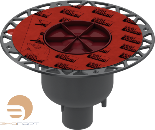 Сифон вертикальный DN 50 с фланцем (без монтажного элемента и решетки) TECEdrainpoint S 