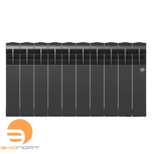Радиатор биметал. BiLiner Noir Sable 350/87 10 секций (черный) Royal Thermo