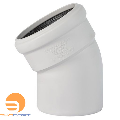 Отвод для бесшум. канализации SKВ DN58х30°, Ger