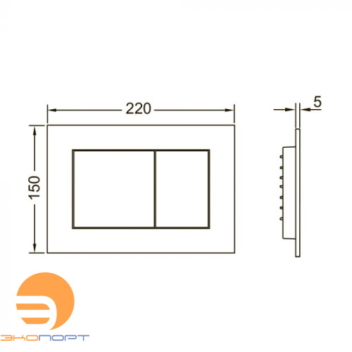 Клавиша TECEnow, пластиковая, белая матовая Клавиша TECEnow, пластиковая, белая матовая