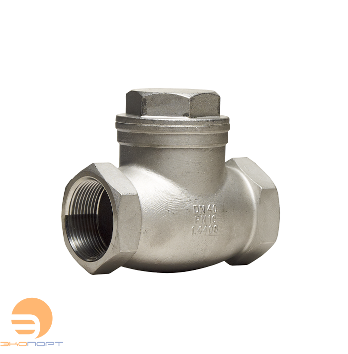 Клапан обратный CVT16-015, поворотный из нерж. стали, р/р, Ду15, Ру16, Тмах=180оС