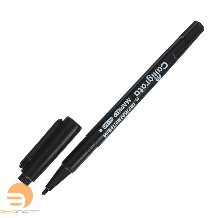 Маркер перманентный двусторонний "1120" ЧЕРНЫЙ 1 мм/0,5 мм 