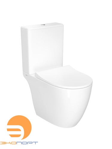 Унитаз напольный Sento Rim-ex open back, сиденье тонкое микролифт, механизм 3/6 л, Vitra