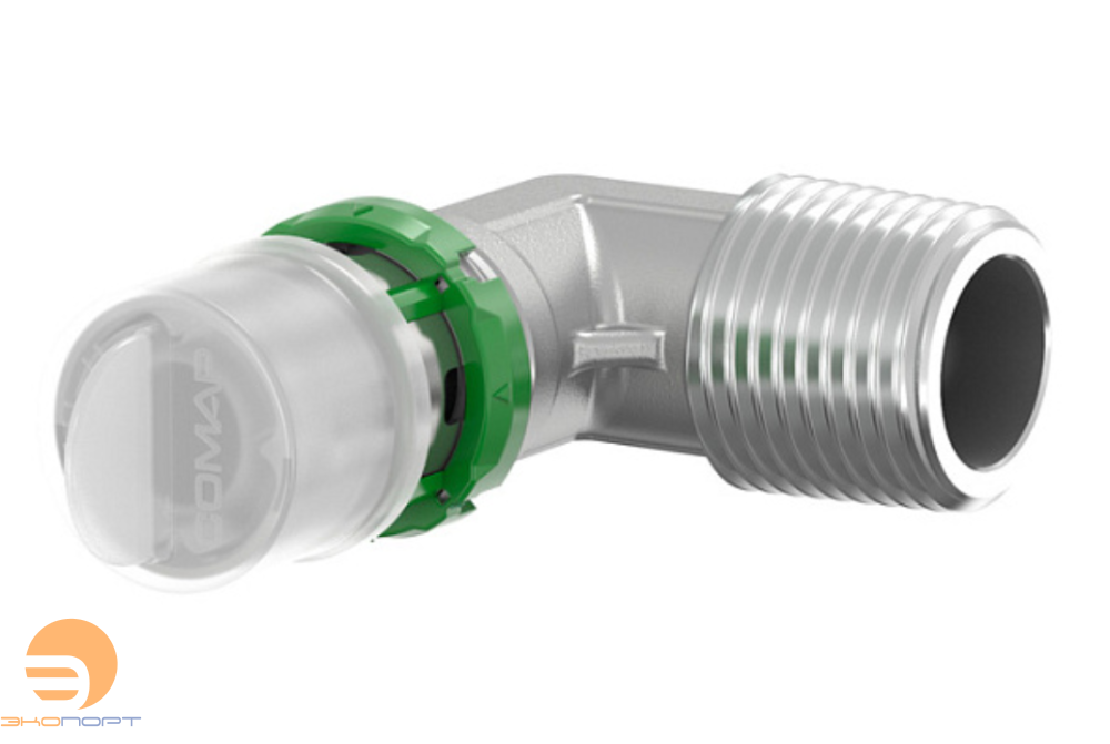 Угольник 26-1 НР латунь, пресс Comap