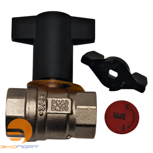 Кран шаровой Strong, полнопроходной, 1/2", НВ, ручка из полимера ELSEN
