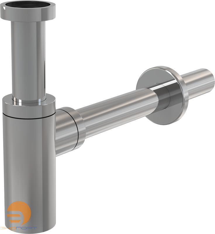 Сифон для умывальника без выпуска круглый 11/4 DN 32 ХРОМ ALCA PLAST