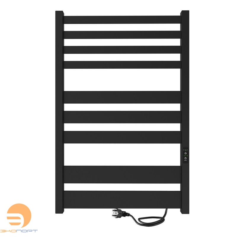 Полотенцесушитель Atlas (electro) 80/50 скрытый провод, унив. подкл., Черный муар, INDIGO