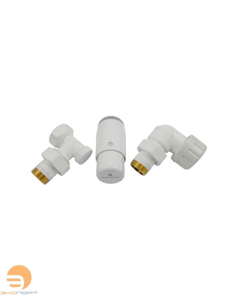 Комплект трехосевой левый Белый DN15 GZ1/2xGW1/2 с головкой Мини M30x1,5