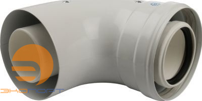 Угол конденсац. 90° DN60/100 м/п с инспекционным окном PP-FE STOUT
