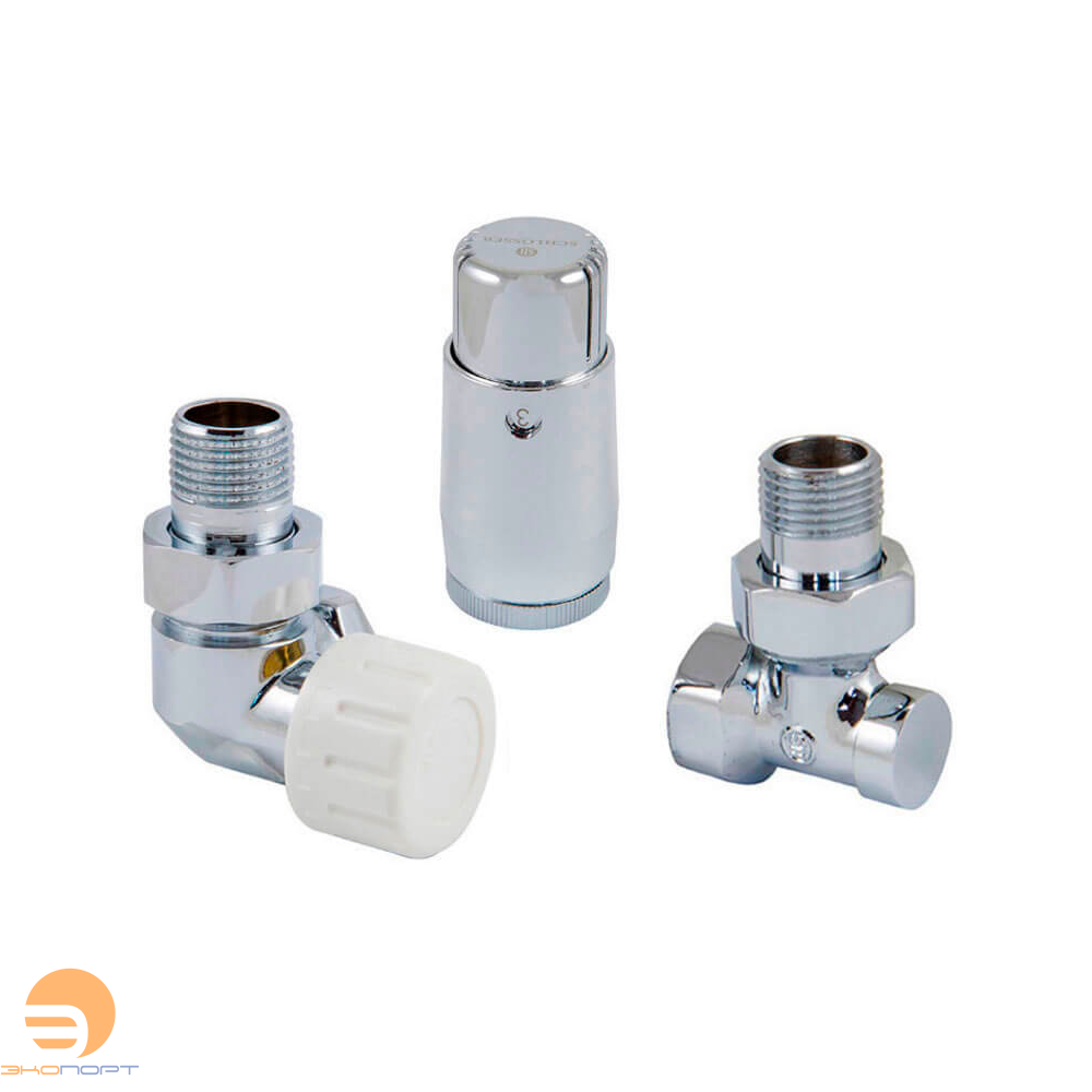 Комплект трехосевой левый,Хром,DN 15 GZ1/2 x GW1/2 с головкой Мини M30x1,5