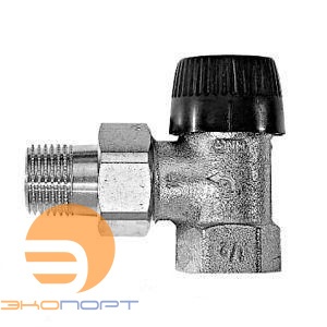 Термоклапан со вставкой типа BB  DN15 1/2" угловой PN10, Kvs0.62 (черн.) Honeywell