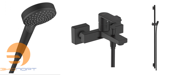 Комплект для душа 3в1, черный матовый  HANSGROHE (28631670+26270670+71450670)