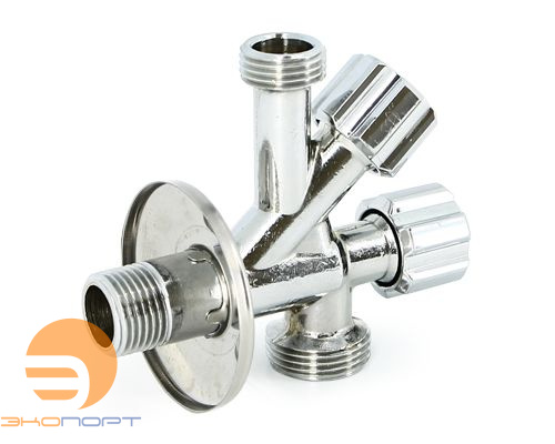 Вентиль для сантехники комбинированный 1/2-3/4-1/2 Uni-Fitt