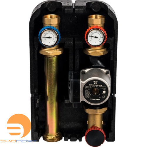 Насосная группа с прямым контуром 1 1/4" с насосом Grundfos UPSO 32-65 в теплоизоляции DN 32 STOUT