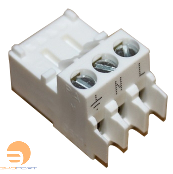 Штекер 3-х разъёмный, белый