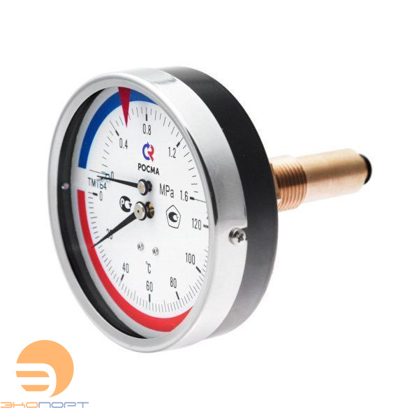 Термоманометр ТМТБ 41 Т.1. (0...120) G 1/2'' (0... 0,6 МПа) 2,5  L=46 мм
