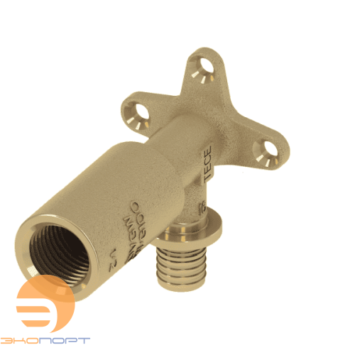 Уголок настенный с креплением удлиненный ВР  16х 1/2" бронза TECE