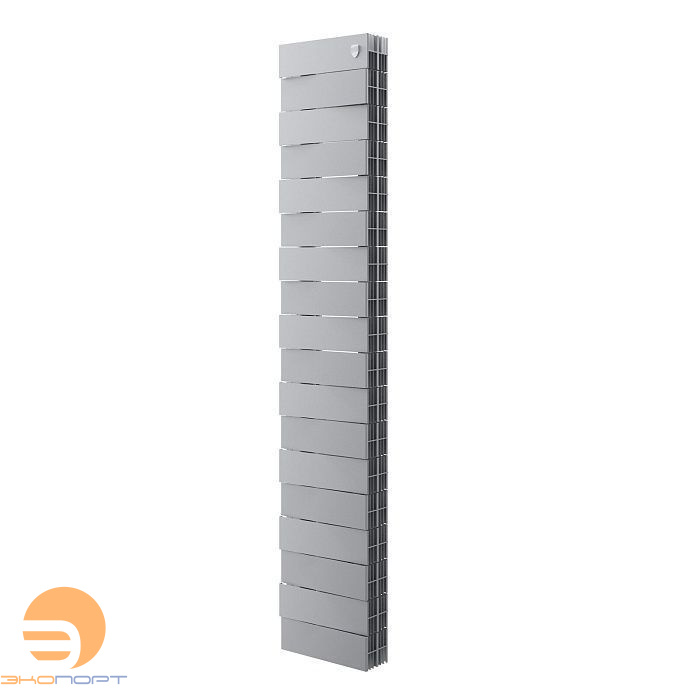 Радиатор биметаллический PianoForte TOWER 200 18 секц. Silver Satin Royal Thermo