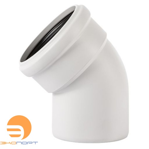 Отвод для бесшум. канализации SKВ DN110х45°, Ger