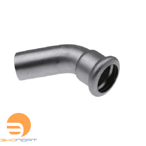 Отвод ниппельный Inox press 35х45* нерж. KAN-Therm