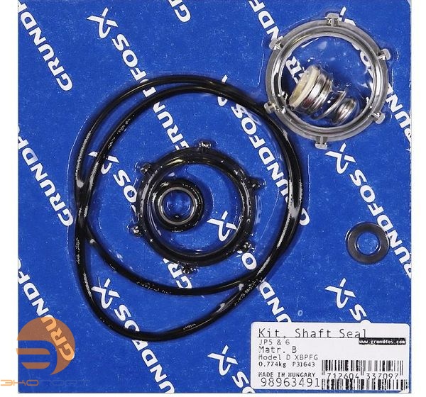 Торцевое уплотнение, Shaft seal model D XBPFG Matr. B, GRUNDFOS
