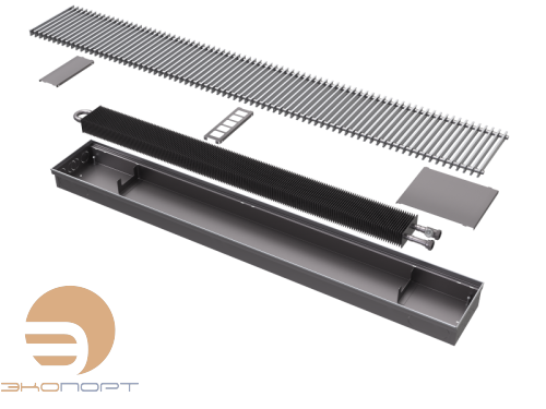 Конвектор БРИЗ 200x80x1600 1то Конц прав (5 Nova 12 втулки черные)