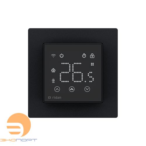Термостат комнатный RSmart-SB Wi-Fi 230V, с Wi-Fi подключением, черный  ECtemp Smart