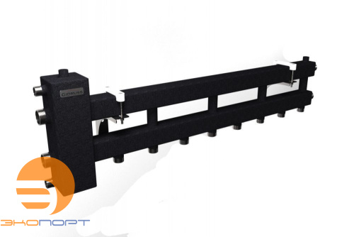 Балансировочный коллектор BM-100-5D (до 100 кВт, подкл. котла G 1 1/4", 4+1 конт. G 1", черный муар)