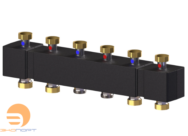 Коллектор распределительный до 5 насосных групп, нерж сталь ( с комплектом кранштейнов)